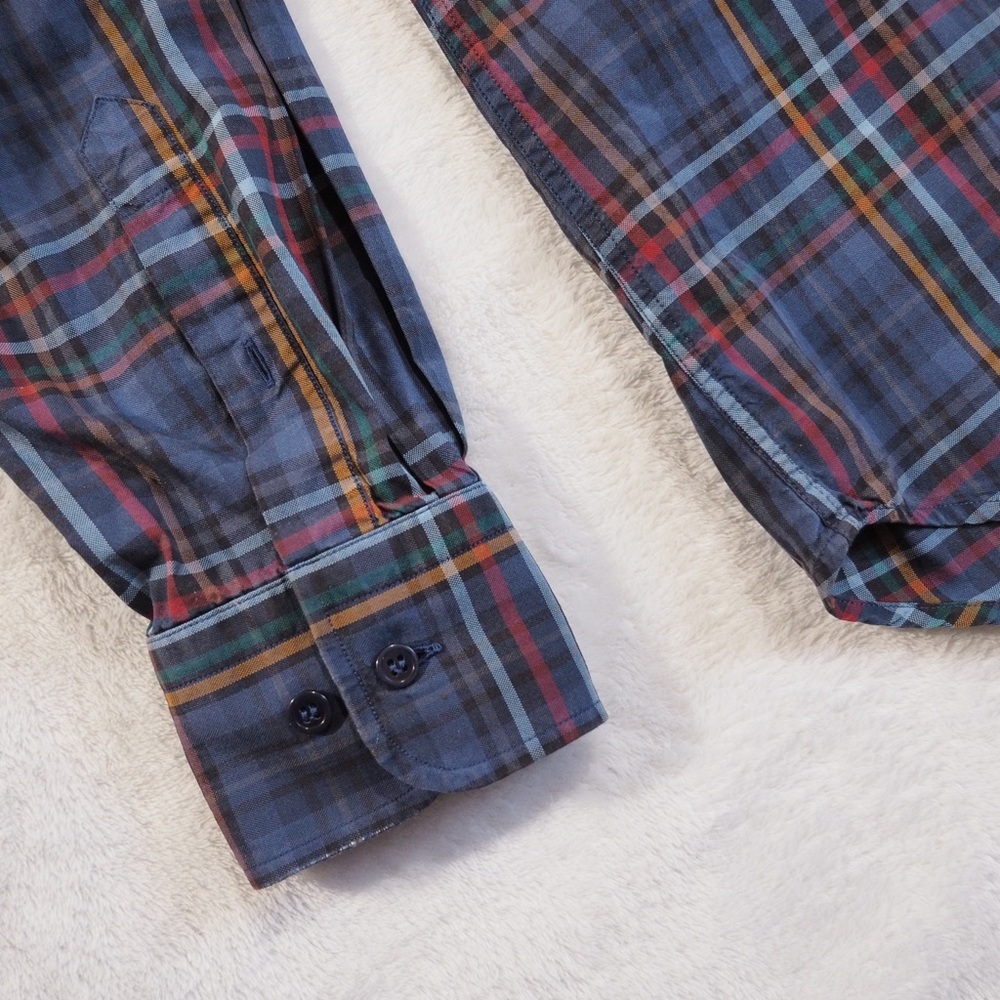 Paul & Shark Sz 42 Blue Multi-Color Plaid Button-Down Shirt - Picture 4 of 9